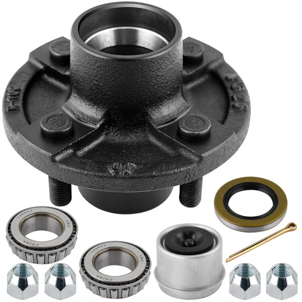 Trailer Axle Kits with 4 on 4″ Bolt Idler Hub & 1″ Round BT8 Spindle